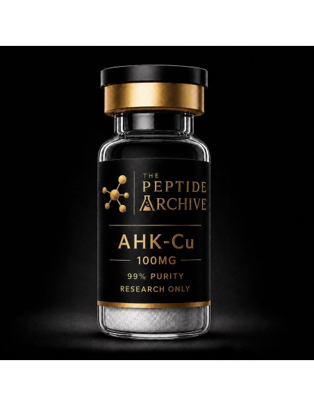 AHK-Cu research peptide vial supplied by The Peptide Archive