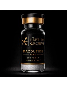 Mazdutide metabolic research peptide vial supplied by The Peptide Archive