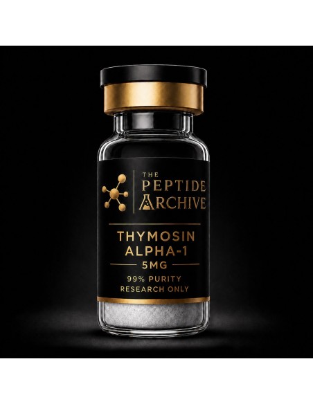 Thymosin Alpha-1 immune research peptide vial supplied by The Peptide Archive