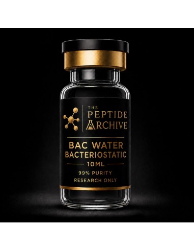 BAC Water research peptide vial supplied by The Peptide Archive