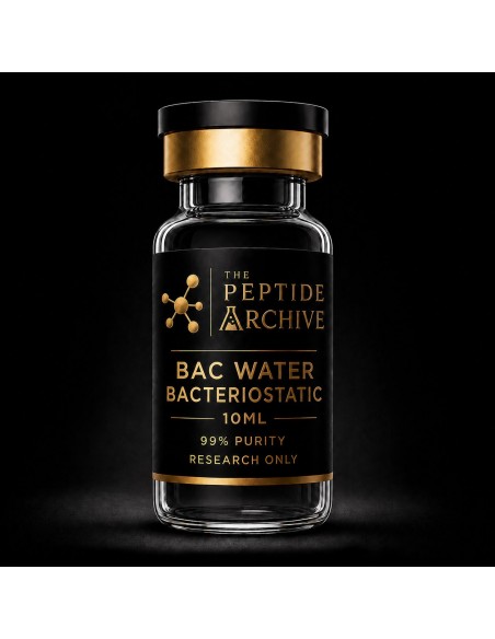 BAC Water research peptide vial supplied by The Peptide Archive