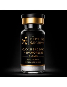 CJC-1295 No DAC + Ipamorelin research peptide vial supplied by The Peptide Archive