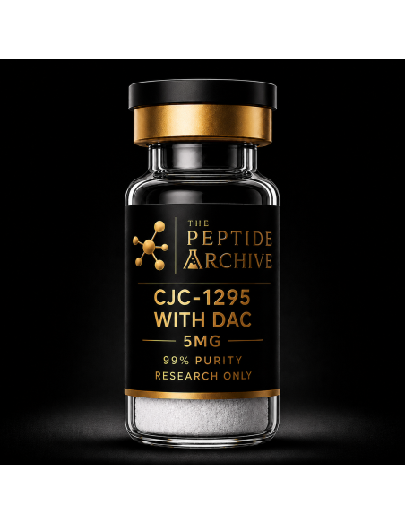 CJC-1295 With DAC research peptide vial supplied by The Peptide Archive